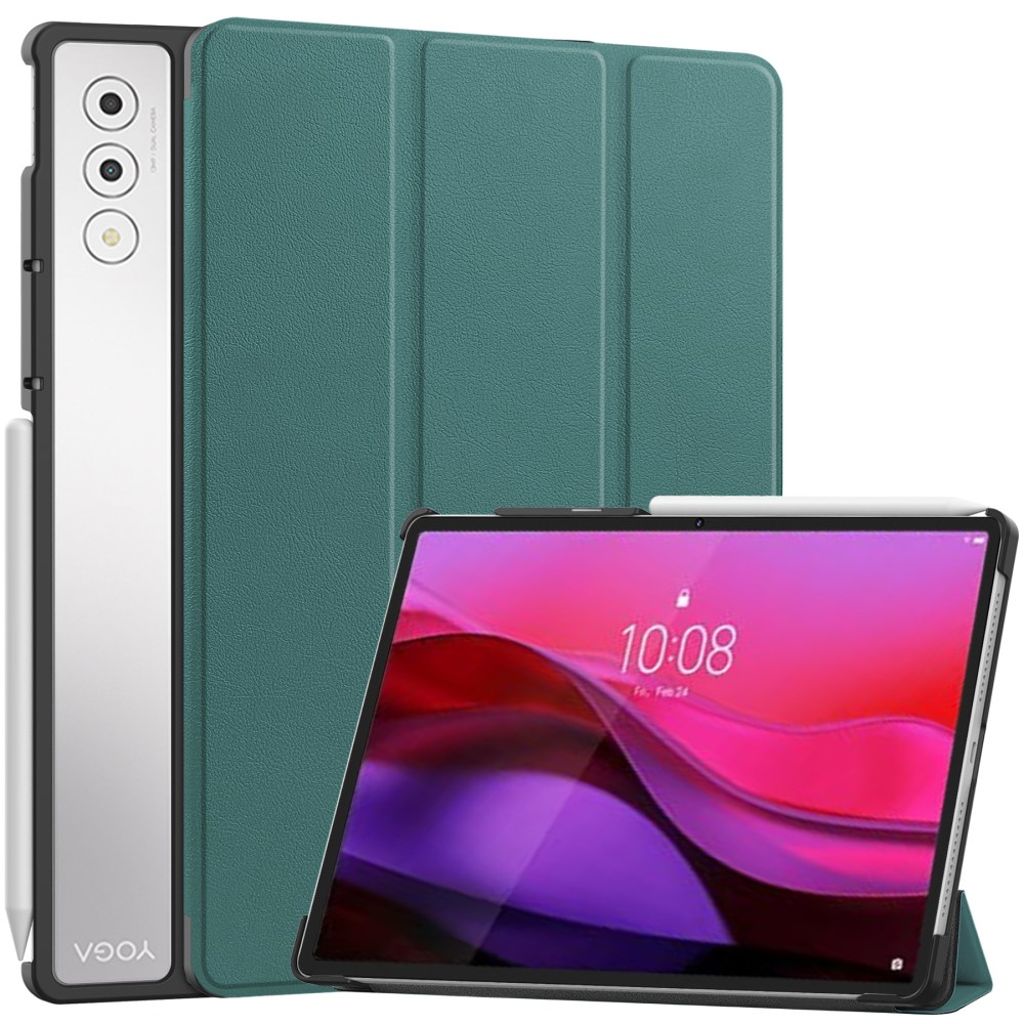 Lenovo Yoga Tab Plus Kotelo, jalusta - vihreä