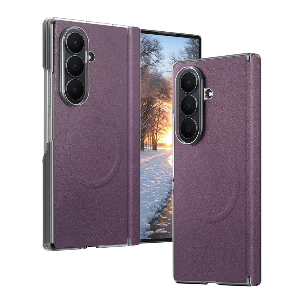 Samsung Galaxy Z Fold8 Ultra MagSafe Kuori PU-nahkaa - Violetti