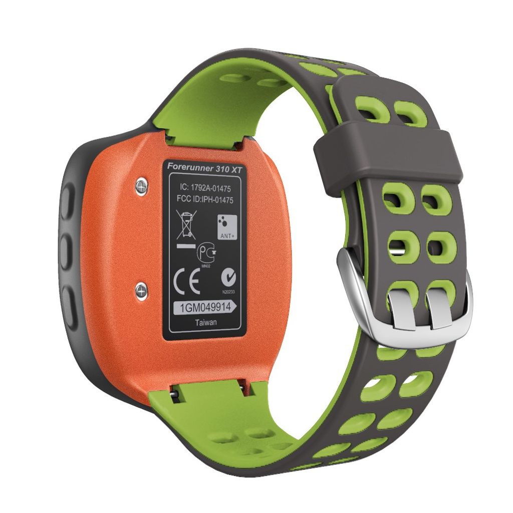 Garmin Forerunner 310XT Watch Strap Silicone – Dark Grey/Green