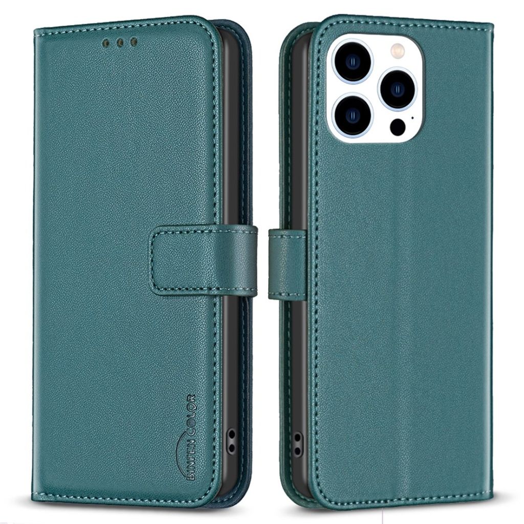 BINFEN COLOR iPhone 14 Pro Max Wallet Cover - Green