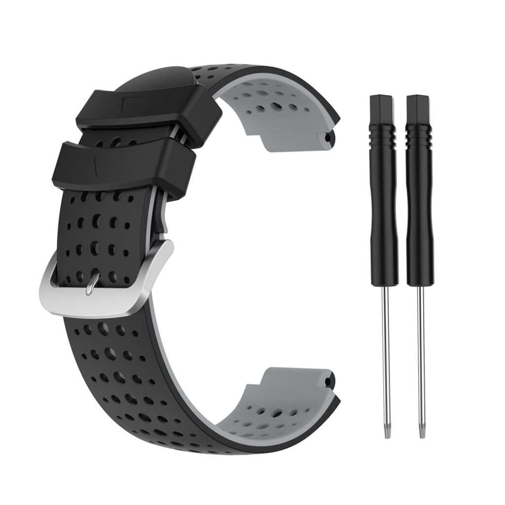 Garmin Forerunner 735XT/620/630/220/230/238 Tofarget Klokkereim - Svart/Grå