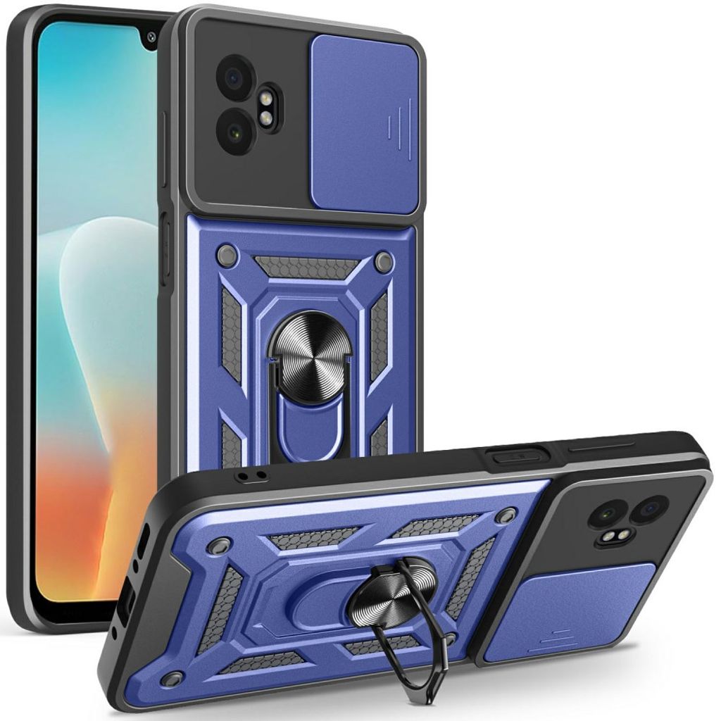 Samsung Galaxy XCover7 Pro deksel med ringholder – blå