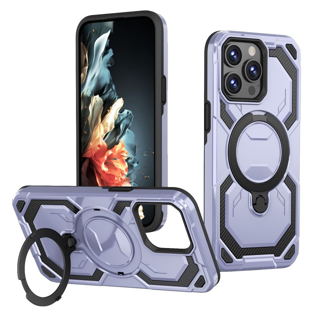 iPhone 15 Pro Max Case with Ring holder - Light blue