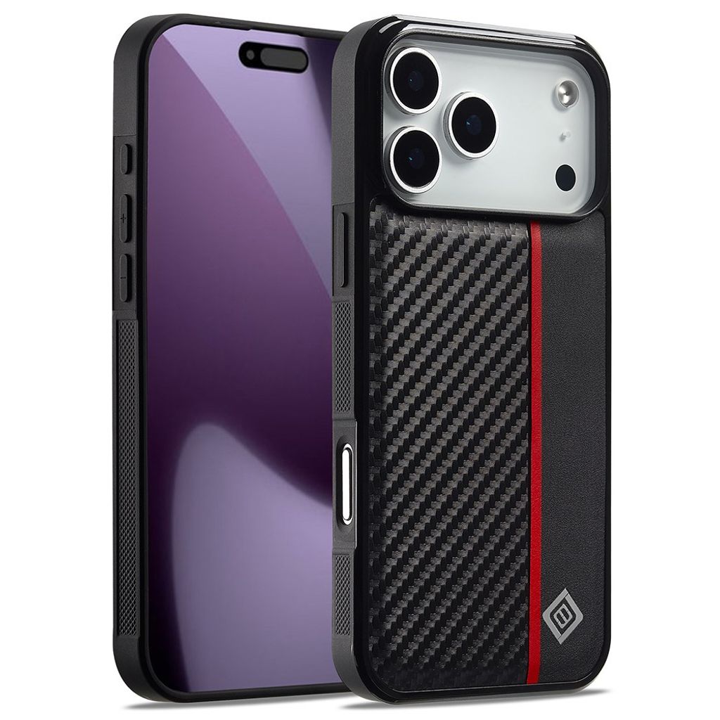 iPhone 18 Pro Max/17 Pro Max Kuori hiilikuitupinta - Musta