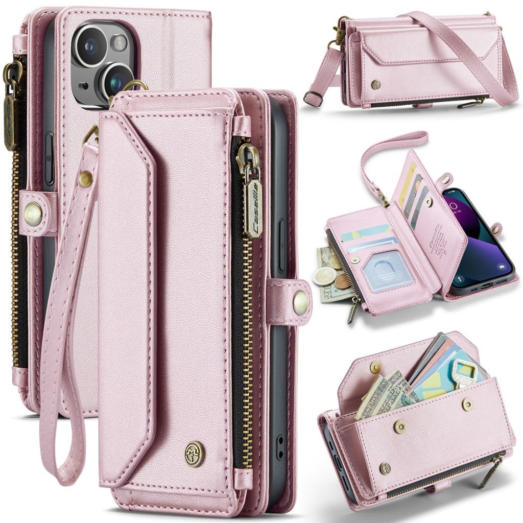 iPhone 13 Wallet Cover Card Slots - Pink