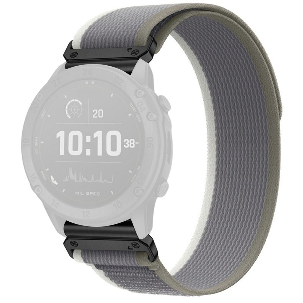 Garmin Fenix 8 Pro/Quatix 8/Tactix 8 47mm Klockarmband i Nylon - Grön/Grå