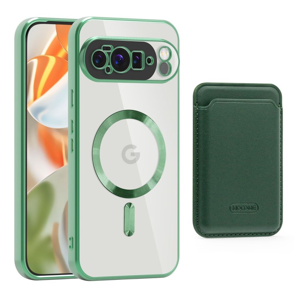 Google Pixel 10 Pro XL Skal med plånbok - Grön