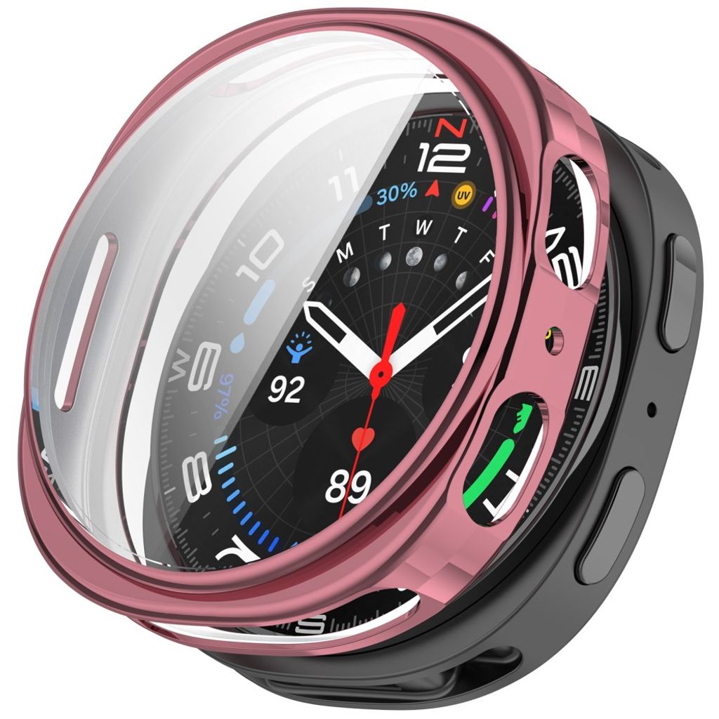 Samsung Galaxy Watch9 44mm TPU-deksel med skjermbeskytter - Rosa