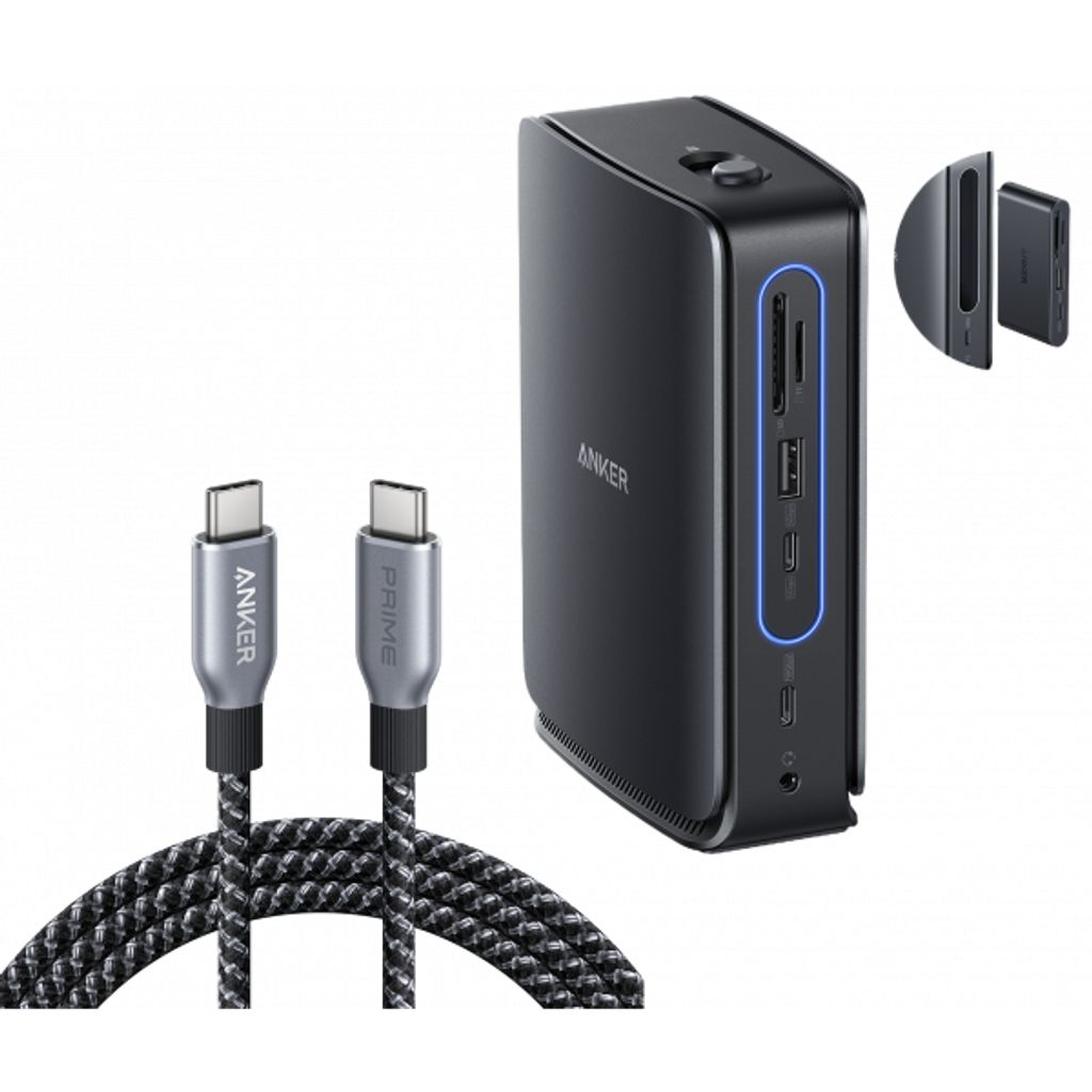 Anker 13-in-1 Monitoimikeskitin USB-C-kaapelilla - Harmaa