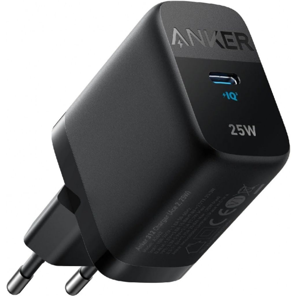 Anker 312 Ace Vægoplader 25W USB-C – Sort