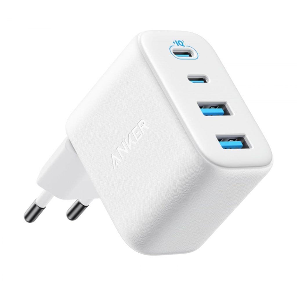 Anker Zolo 50W Vægoplader 3A, 2x USB-A / 2x USB-C - Hvid