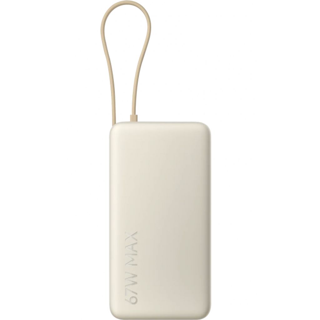 Xiaomi Varavirtalähde 20000mAh 67W QC+PD USB-C-kaapelilla - Valkoinen