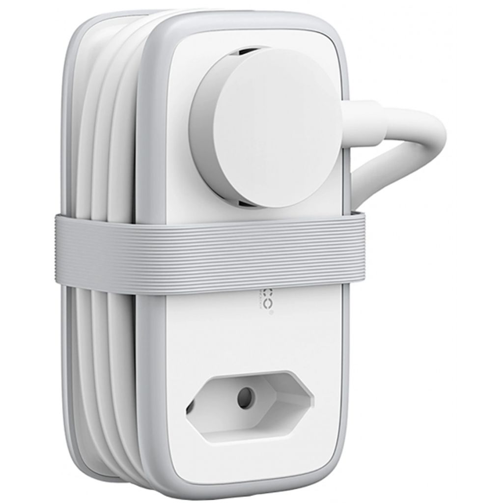 Orico APP-strømskinne – 2x strømuttak, 2x USB-A, 1x USB-C 15,5W – hvit/grå