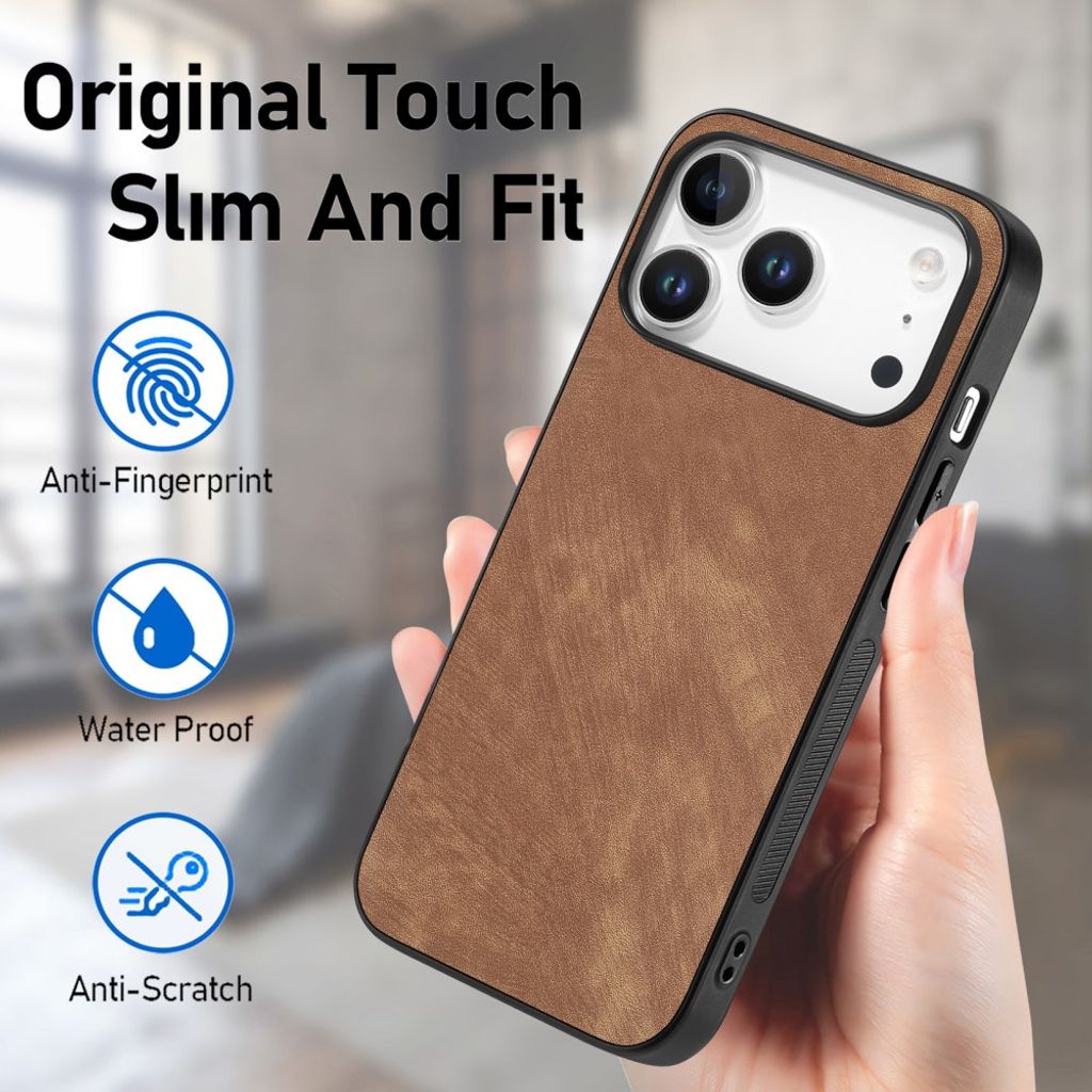 iPhone 18 Pro Max/17 Pro Max Skal i PU-läder - Brun