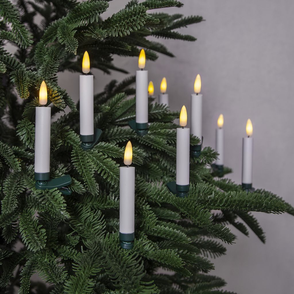 Trådløs juletrebelysning Flamme 10LED - Innendørs