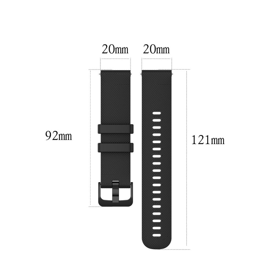 Garmin Venu/Venu SQ/Venu 2 Plus m.fl. Klokkereim i silikon - Svart