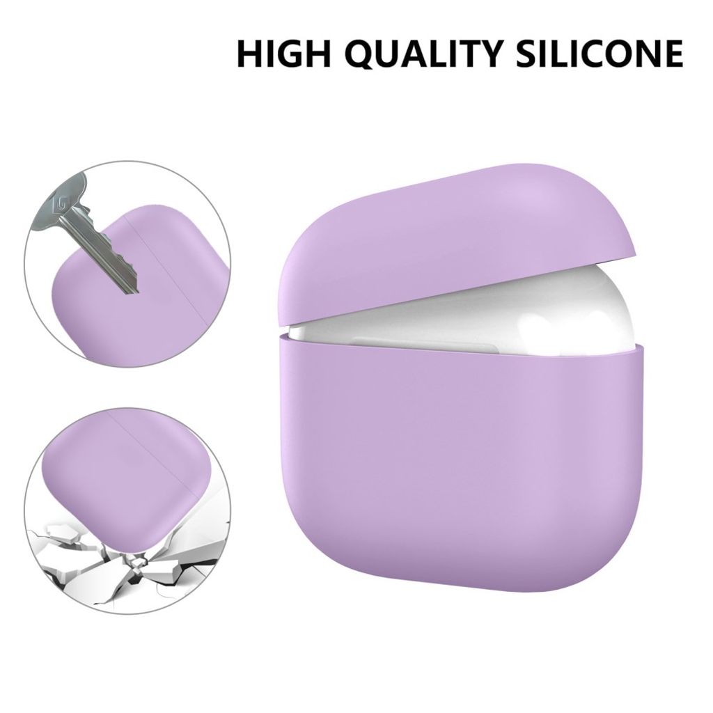 AHASTYLE Apple AirPods 4 Silikonskal Stötsäker – Lila