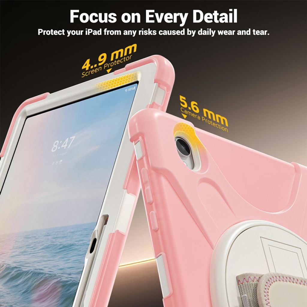 Samsung Galaxy Tab S12 Plus Silikonskal med stativ - Rosa