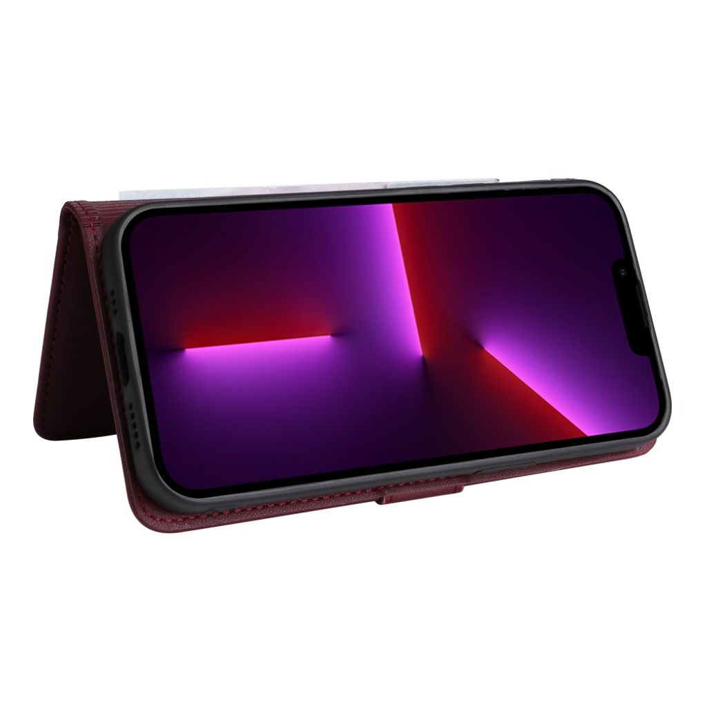 BETOPNICE iPhone 13 Pro Max Lompakkokotelo Irrotettava - Viininpunainen