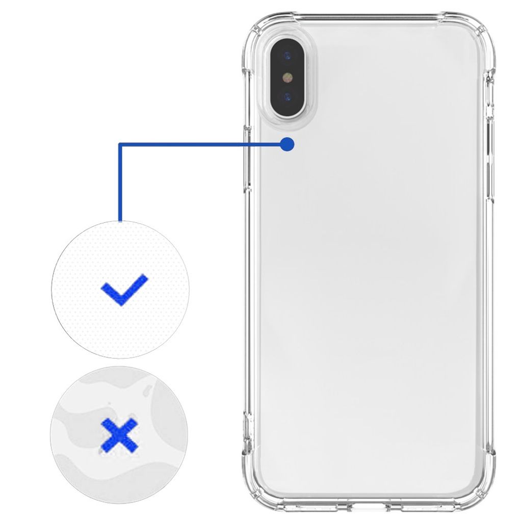 iPhone X/XS Deksel Støtsikker TPU Air Cushion - Gjennomsiktig