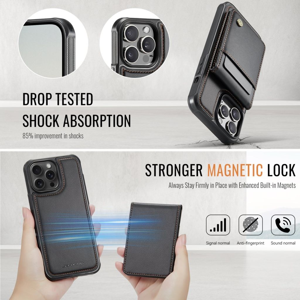 JEEHOOD iPhone 12 Pro Max Cover med MagSafe - Sort