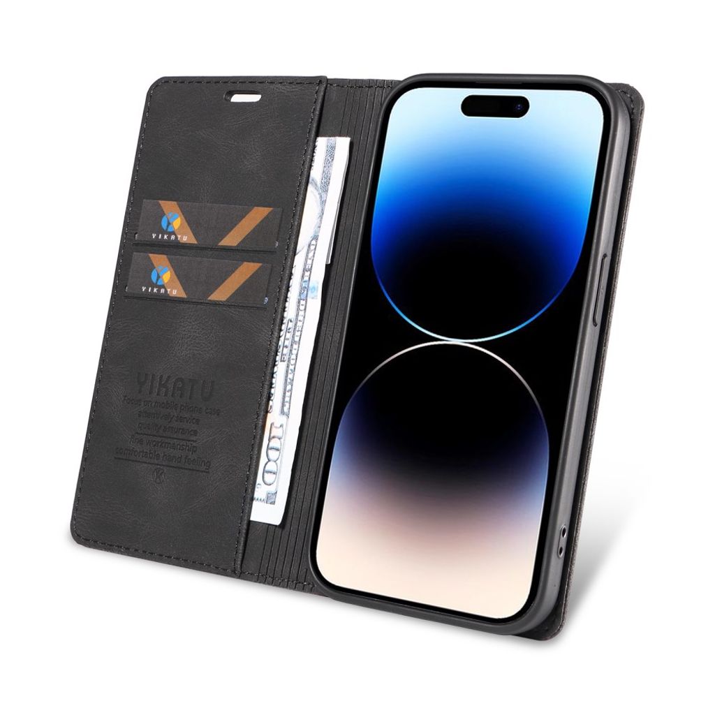 YIKATU Nothing Phone (4a) Lommeboketui PU-lær - Svart