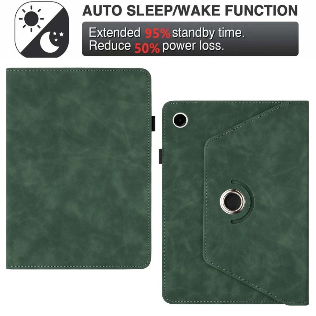 Samsung Galaxy Tab A11 / A9 Etui i PU-skinn - grønn