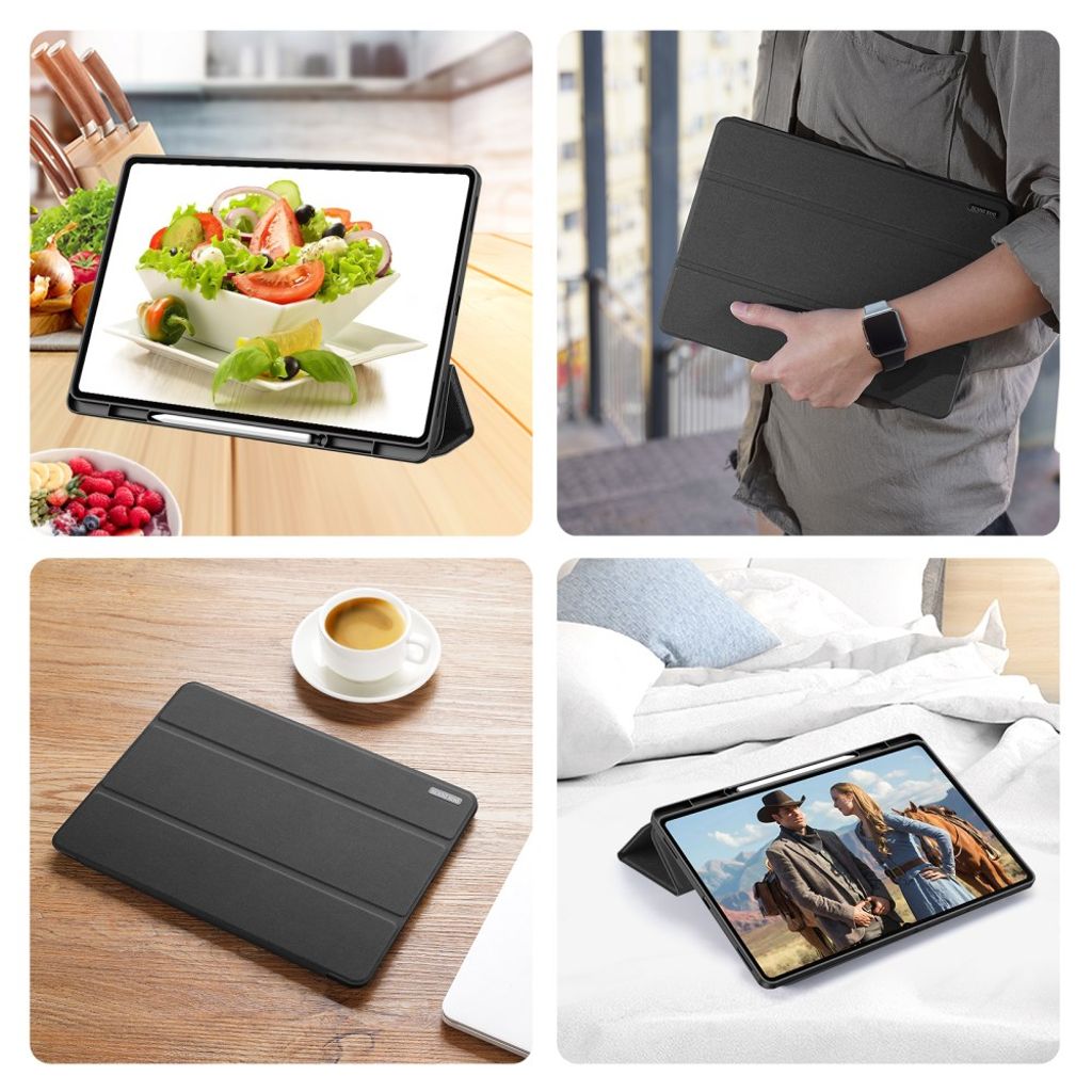DUX DUCIS Galaxy Tab S11 Ultra etui med tri-fold stativ – svart