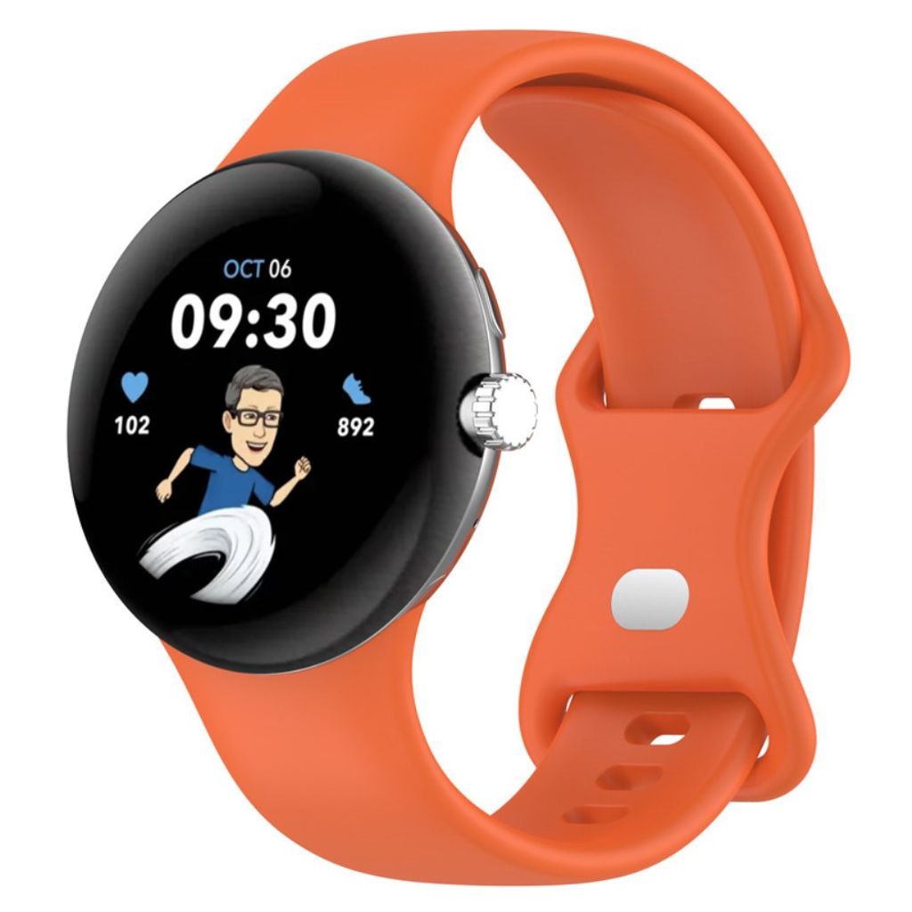 Google Pixel Watch 3 41 mm Kellonranneke, Silikoni - oranssi