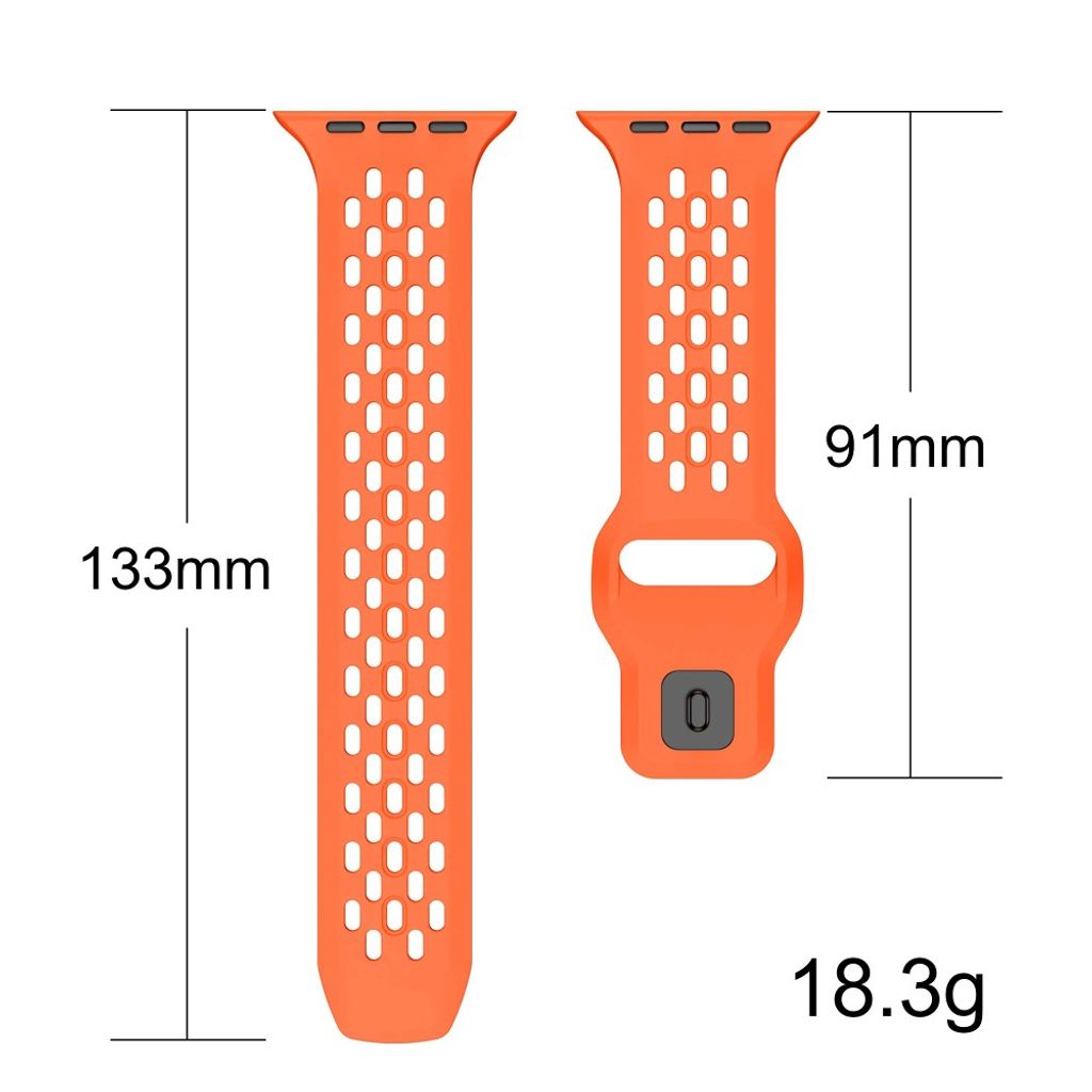 Apple Watch 42/44/46/49mm Silikone Urrem – Sort