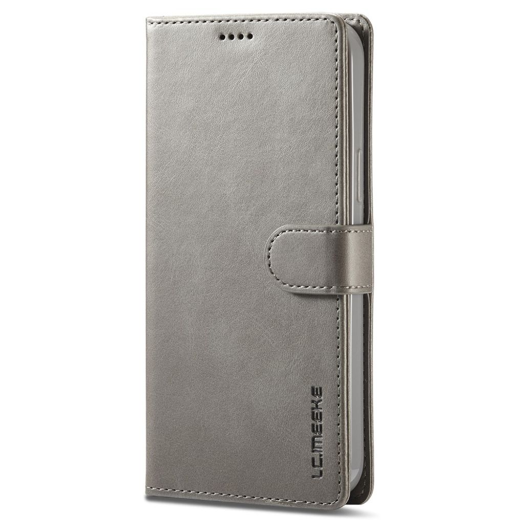 LC.IMEEKE iPhone 15 Pro Max Wallet Cover - Grey