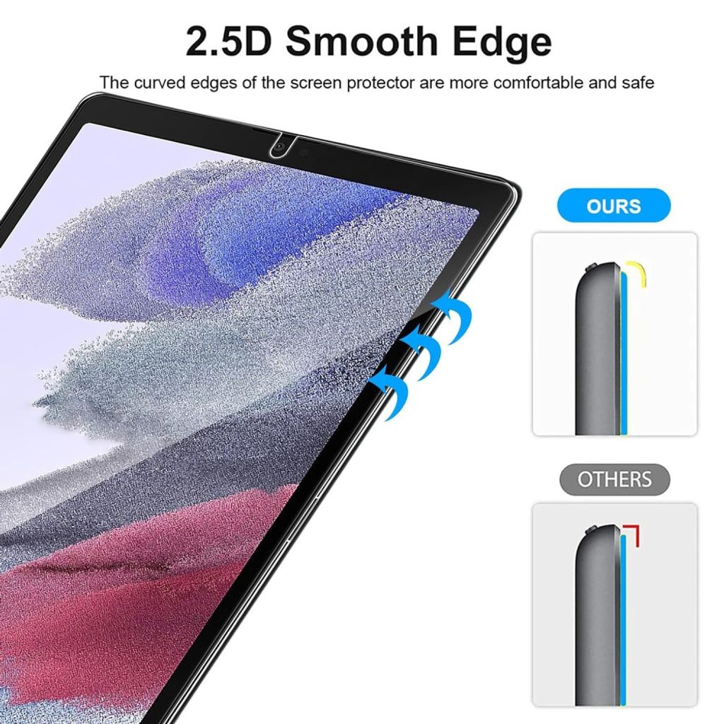Samsung Galaxy Tab A11/A9 Herdet Skjermbeskytter 2.5D 9H 2 stk - Gjennomsiktig