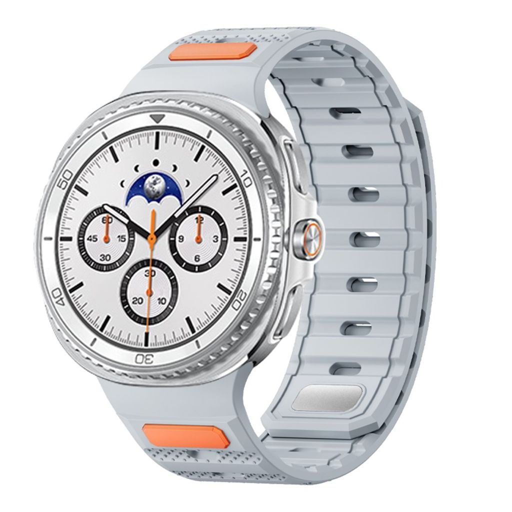 Samsung Galaxy Watch9/9 Classic/8/8 Classic Magnetisk silikon klokkerem - Lys grå