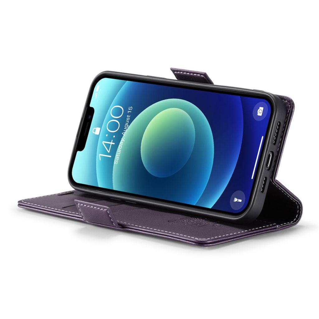 CASEME iPhone 12 / 12 Pro Etui med Kortplads - Lilla