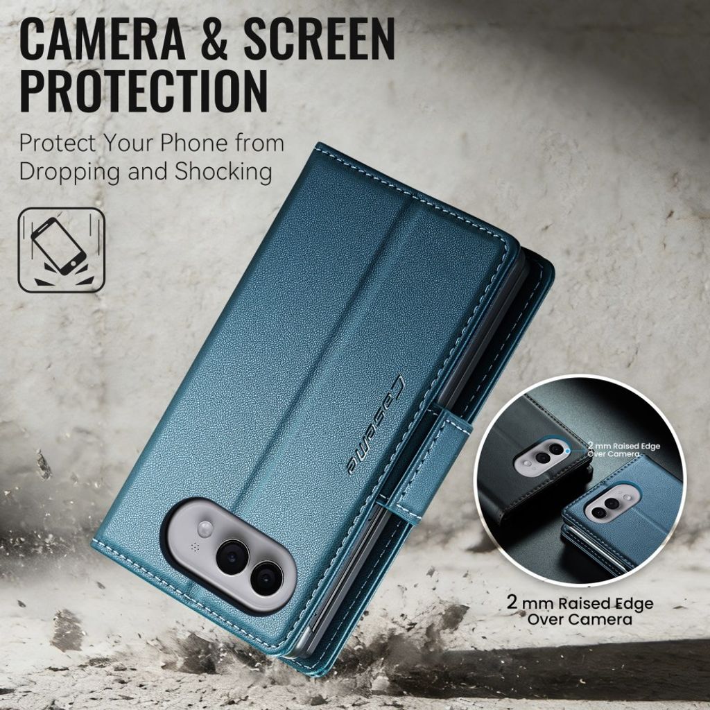 CASEME iPhone Duo Lompakkokotelo RFID-suojauksella - Sininen