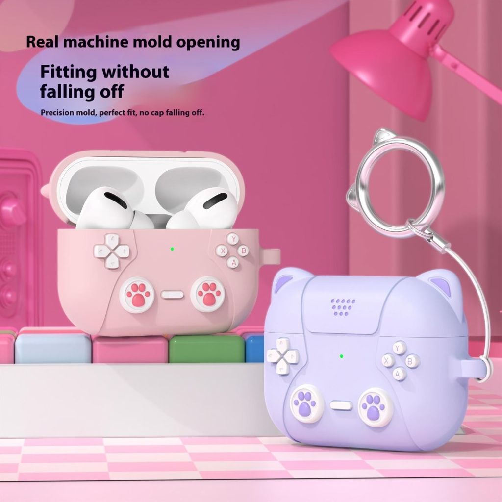 Apple AirPods Pro 3 Cover Spilkonsol Kat - Grå