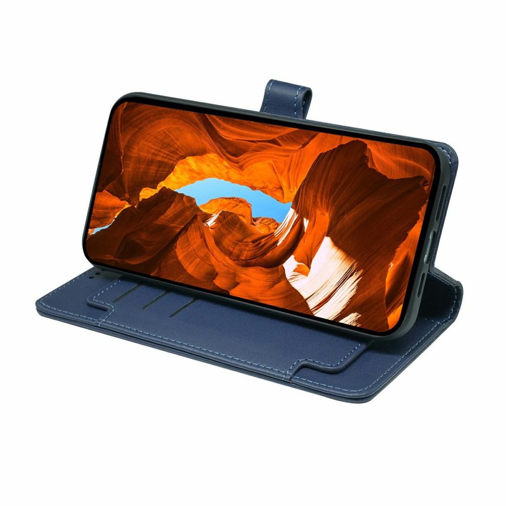 OnePlus 15 5G Lompakkokotelo 9 Korttipaikalla/Jalustalla – Sininen