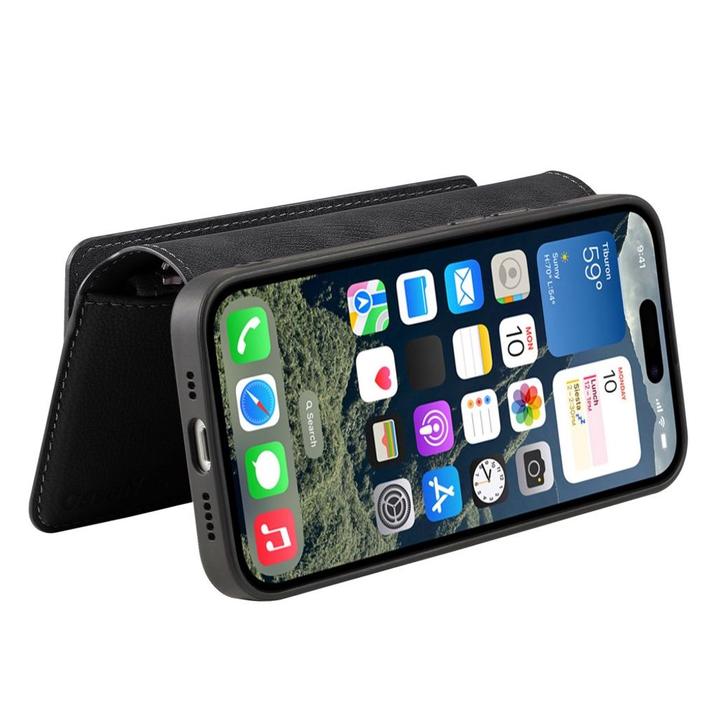 CASENEO iPhone 16 Plus Cover with Stand - Black