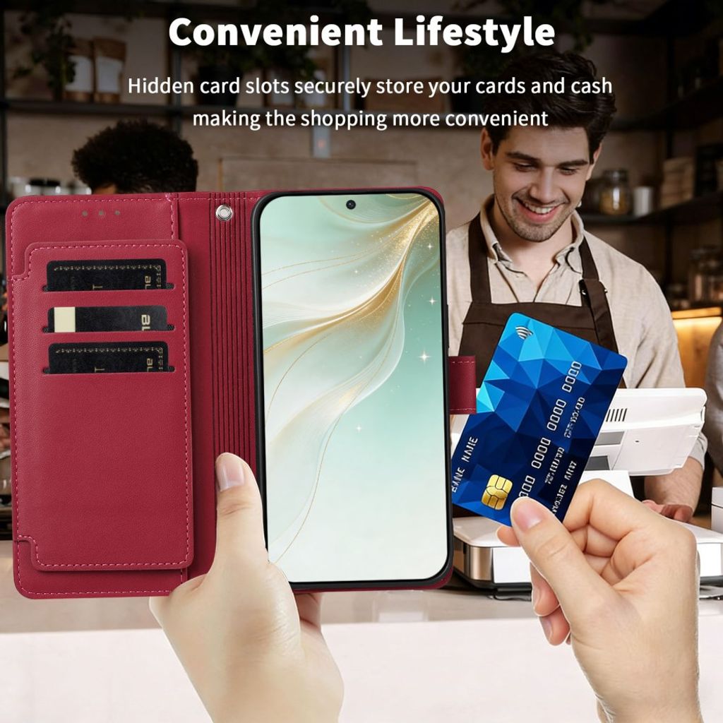 Xiaomi 17T Lompakkokotelo käsihihnalla - Punainen