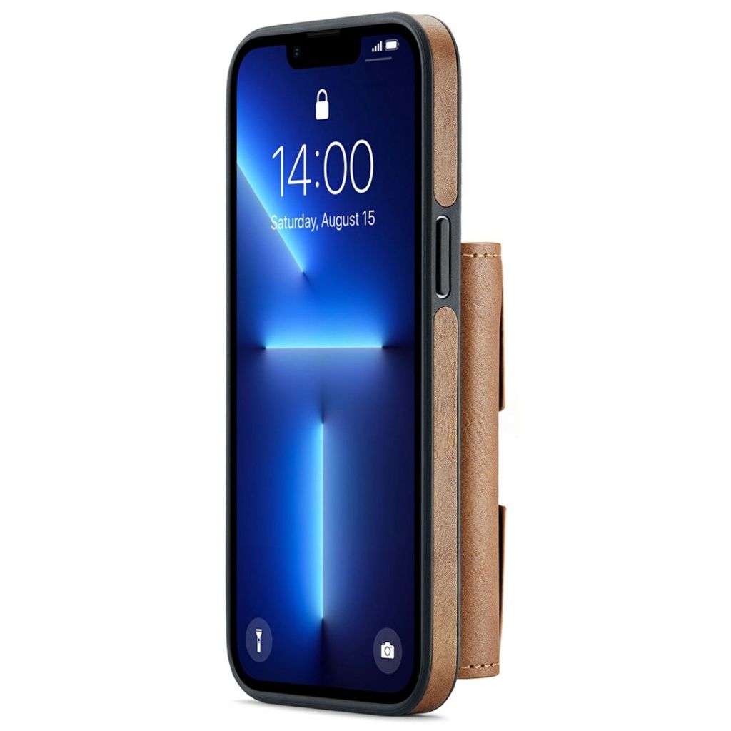 DG.MING iPhone 13 Pro Max Lompakkokuori Magneettinen - Ruskea