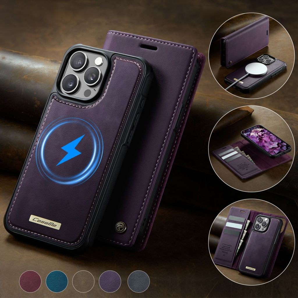 CASEME iPhone 15 Pro Max Kotelo MagSafe - Violetti