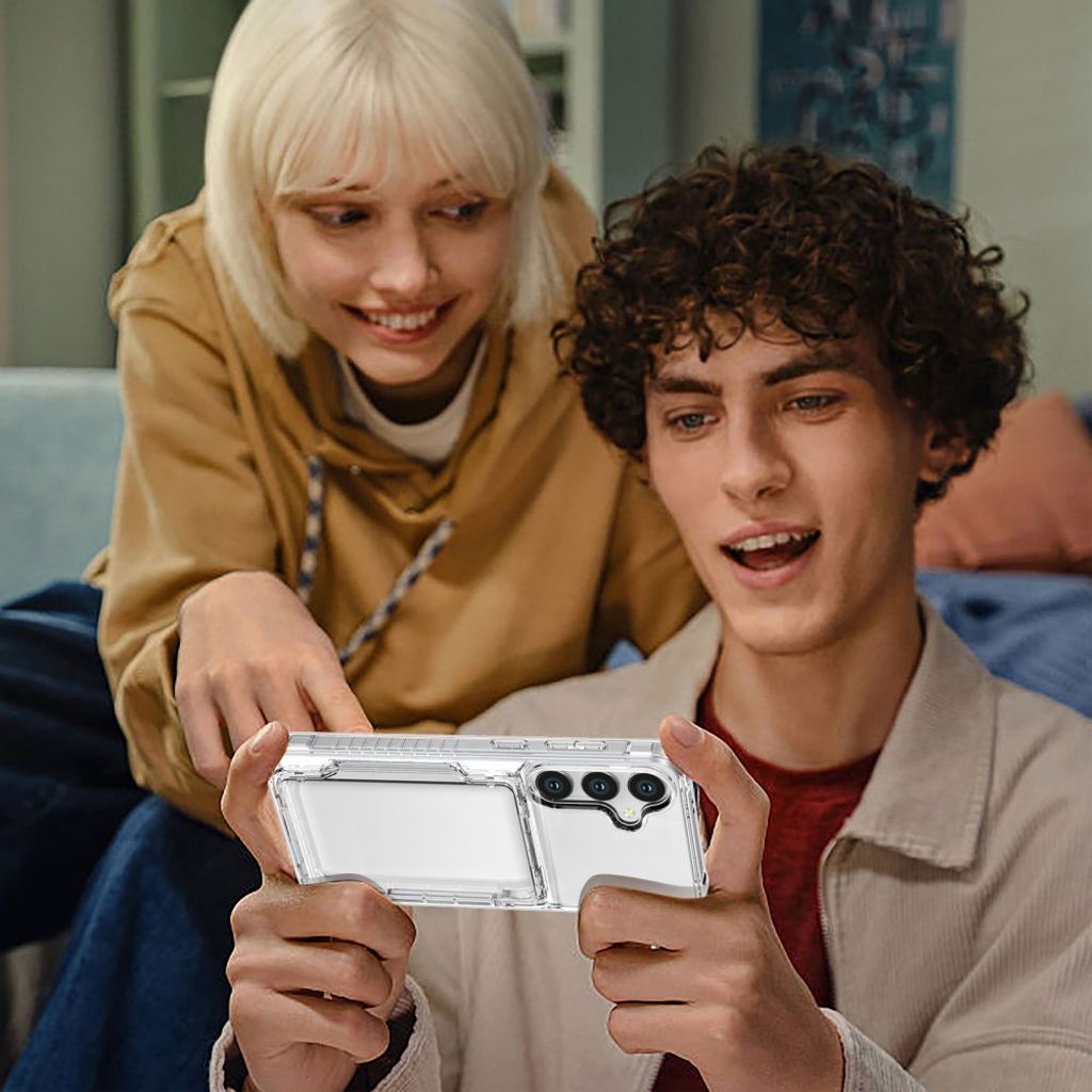 Samsung Galaxy S26 Plus Deksel Kortholder Stativ – Gjennomsiktig