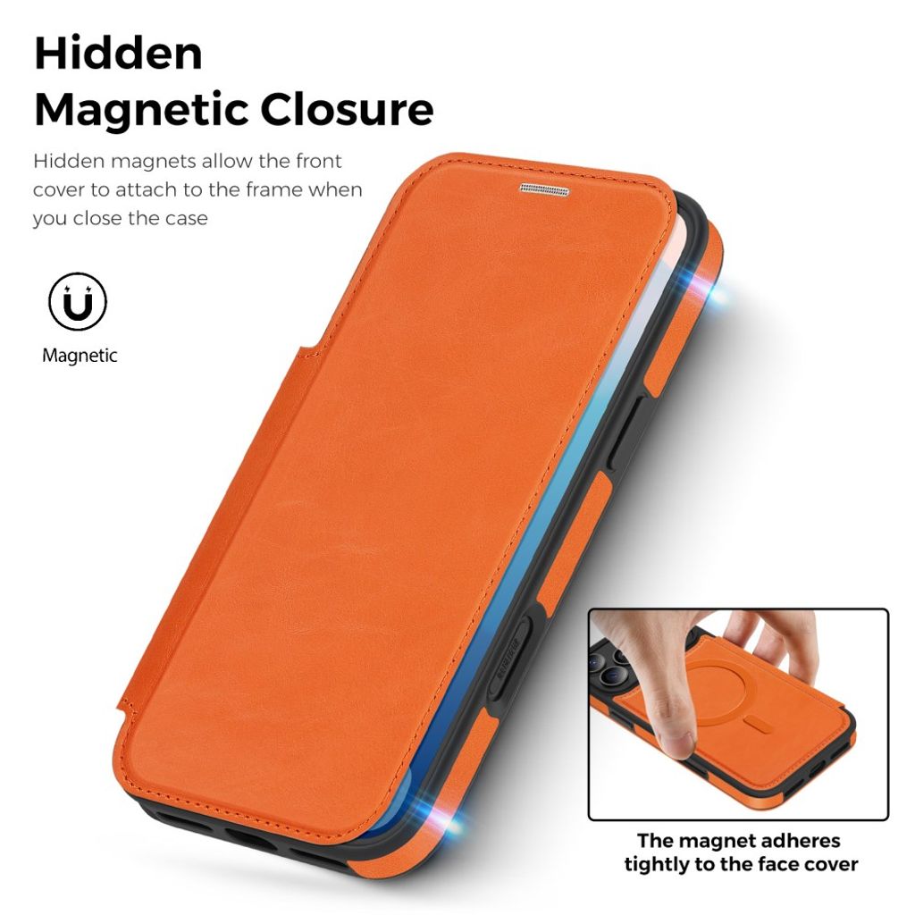 iPhone 18 Pro Max/17 Pro Max MagSafe Lompakkokotelo - Oranssi