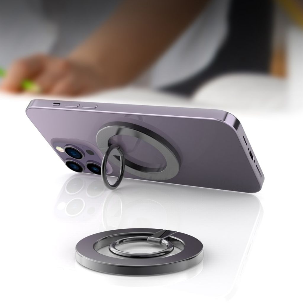 A675 magnetic phone ring holder – black