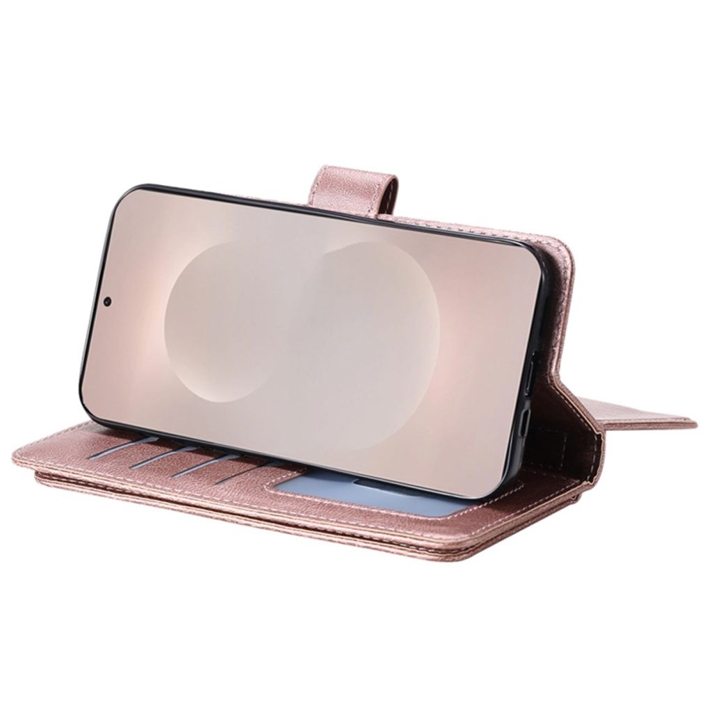 Samsung Galaxy S26 Edge Fodral med 10 Kortfack - Roséguld