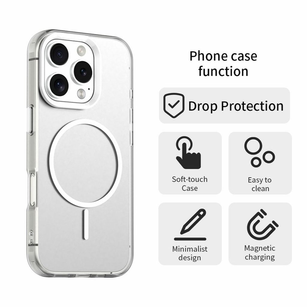 iPhone 16 Pro Deksel med MagSafe - Hvit