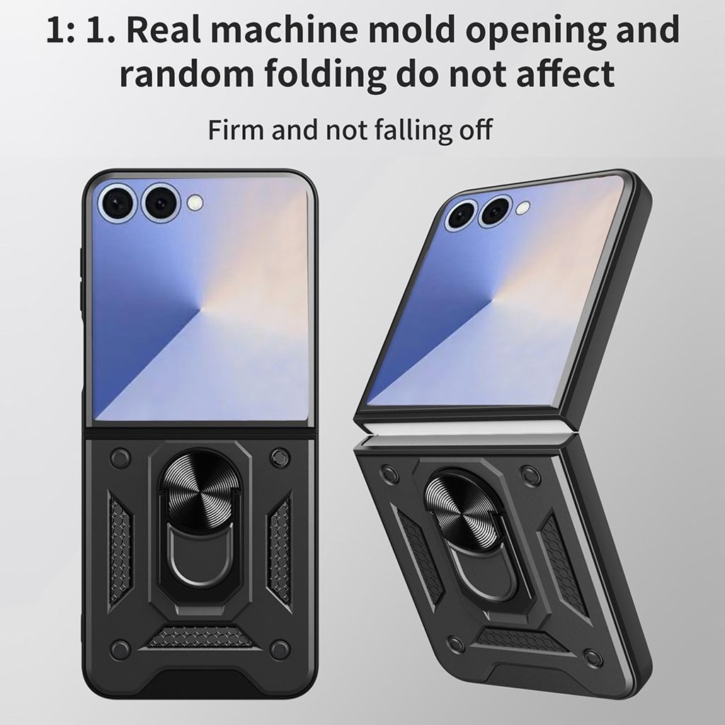 Samsung Galaxy Z Flip7 5G Cover med Stativ - Sølv