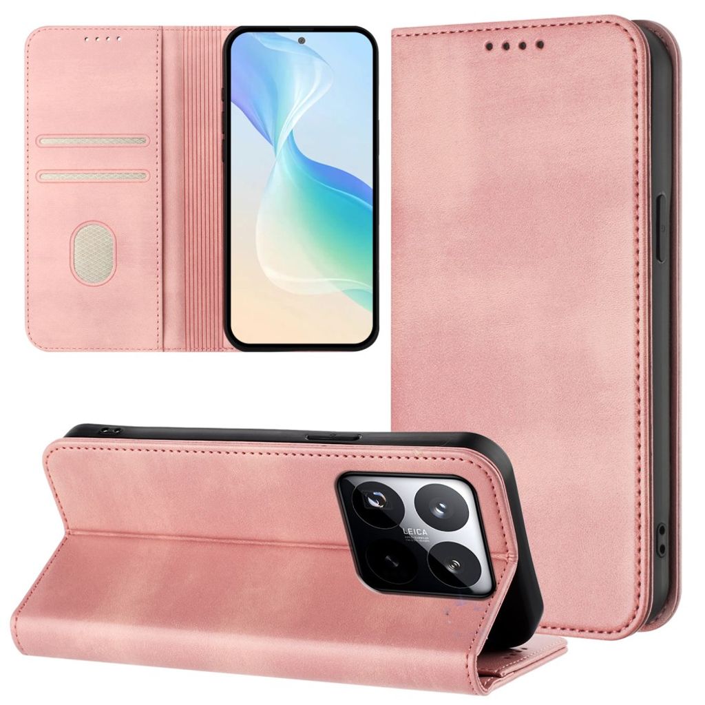 Xiaomi 15T Wallet Cover with RFID Blocking - Pink