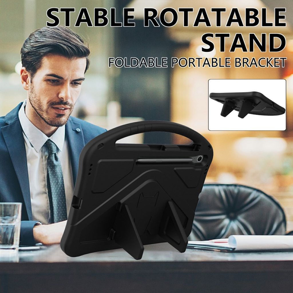 Samsung Galaxy Tab S10 FE Plus Case with Handle stand - Black