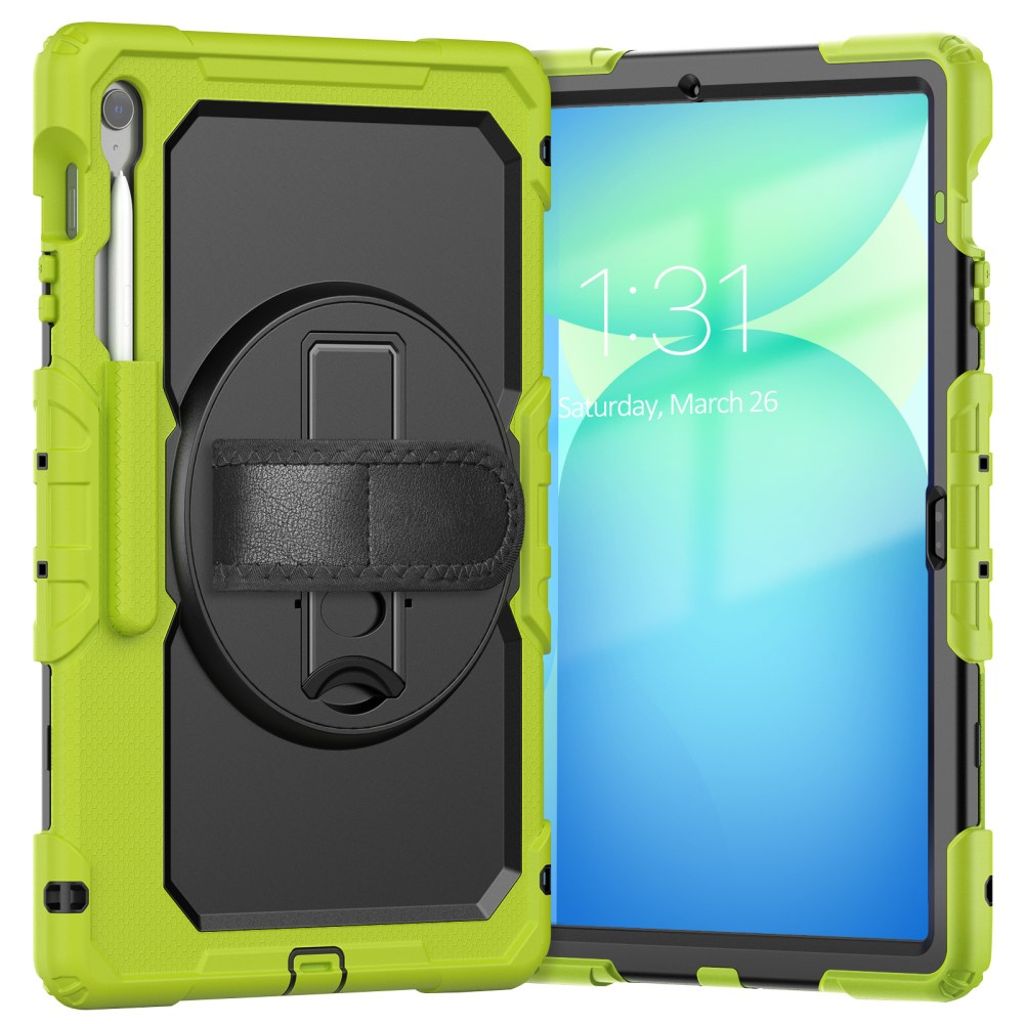 Samsung Galaxy Tab S10 FE Plus Case with Shoulder Strap - Green